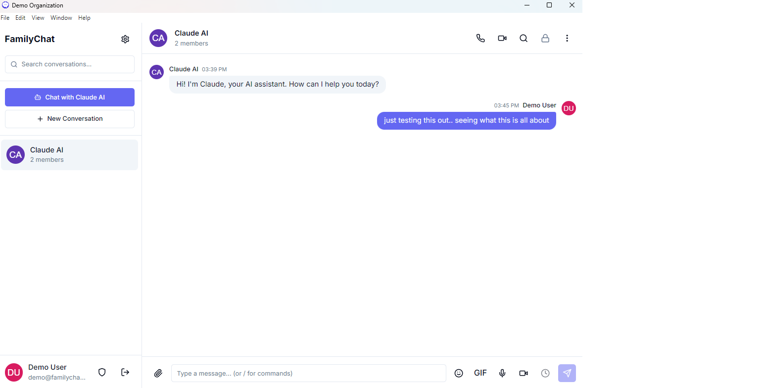 FamilyChat Collaboration Platform
