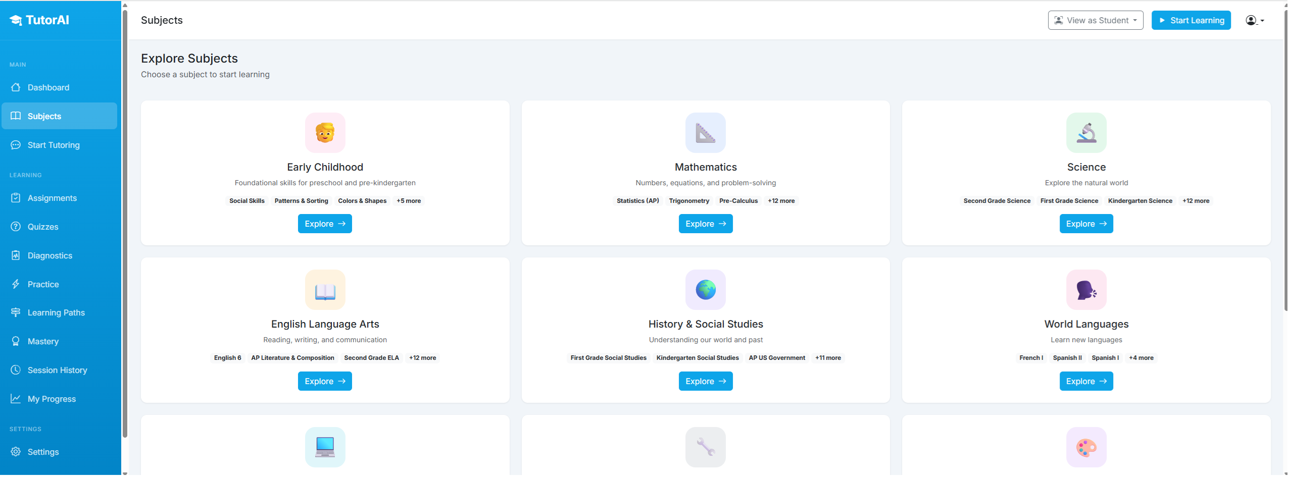 Tutor AI screenshot 2